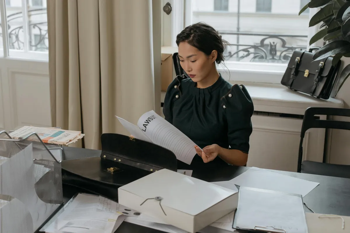 Regulatory compliance documents on a desk